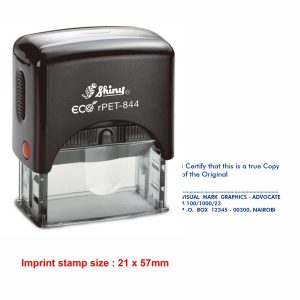 Shiny Printer S-844  True copy of the Original Rubber Stamp