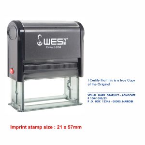 WES Printer S-2258 ( True copy of the Original (Advocate rubber stamp)