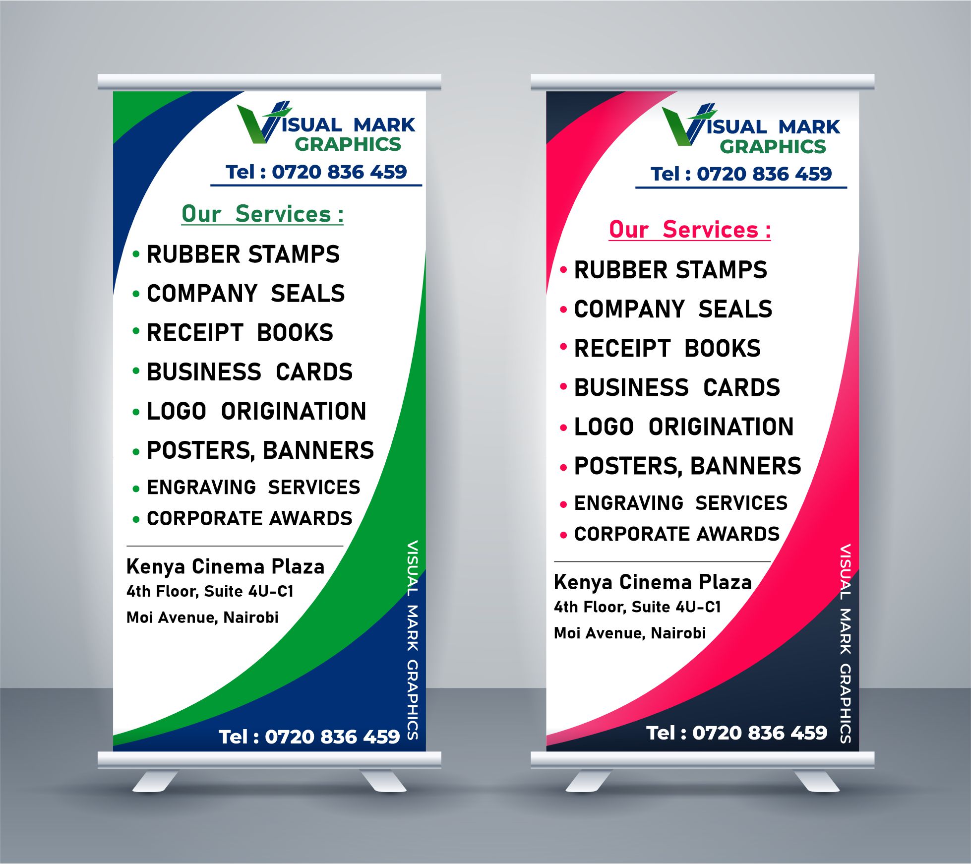 Wasp Roll-up 60 x 200 cm Rolled Advertising Stand With a Printout