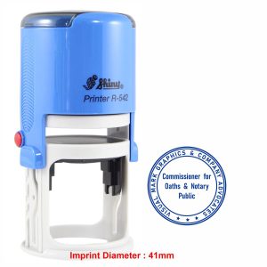 Shiny Printer R-542 (advocate round rubber stamp)